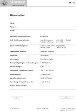 Dienstzettel_Arztpraxis_Vorlage_Muster