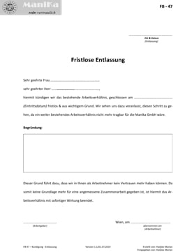Kündigung Entlassung_Arztpraxis_Vorlage_Muster