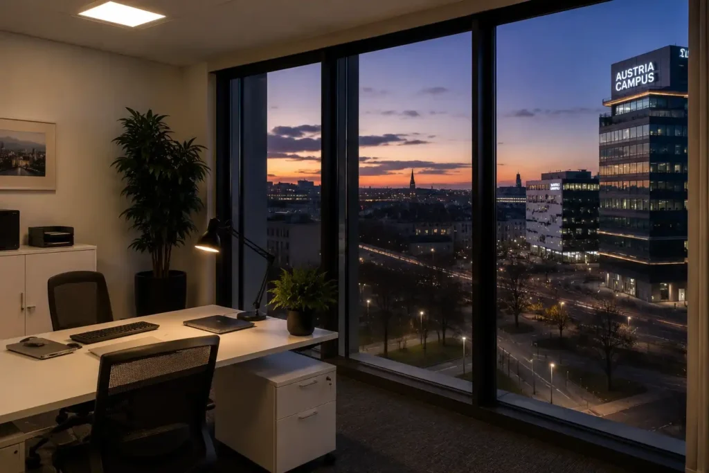 Regelmäßige Unterhaltsreinigung in einem Büro in Wien